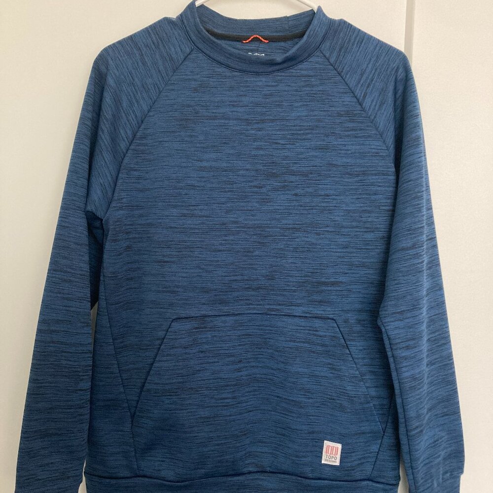 Topo Design - Men's Mountain Sweatshirt - Navy - Small